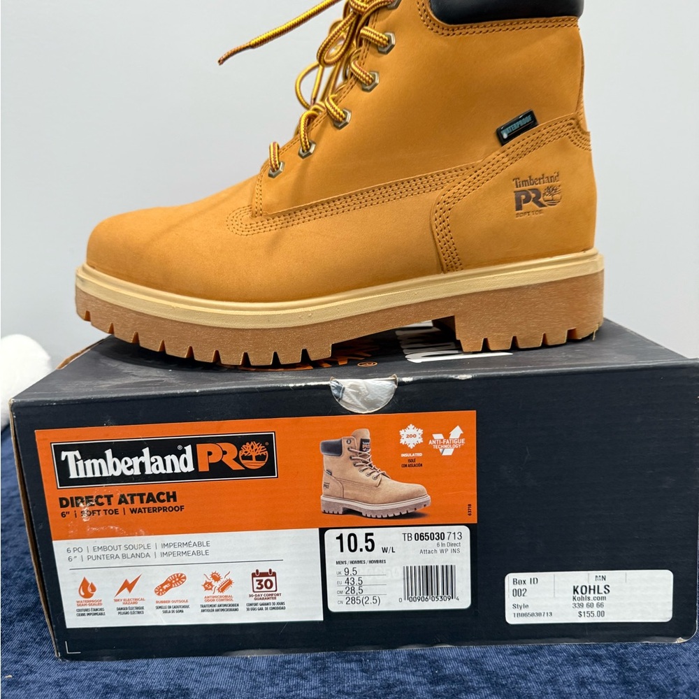 Timberland PRO Direct Attach Boots in Tan.